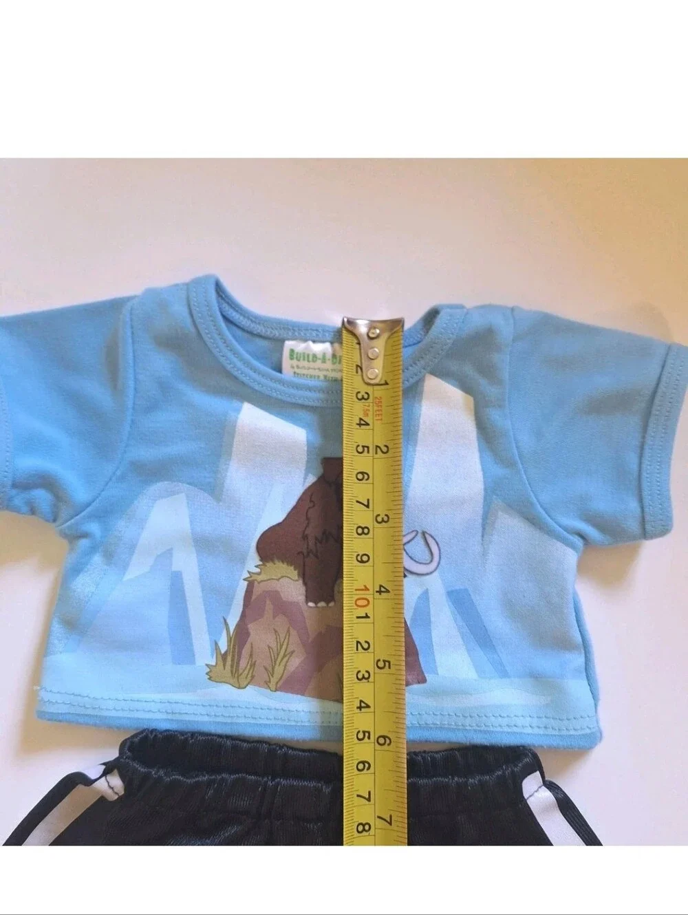 Build A Bear Workshop Lion King Pumbaa Blue Tee Shirt With Black Gym Shorts